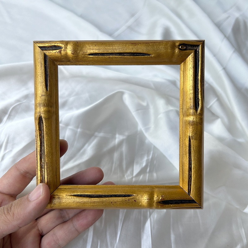 FM-43531 Gold Mix Black Rectangle Frame in Simple Style Width-2cm