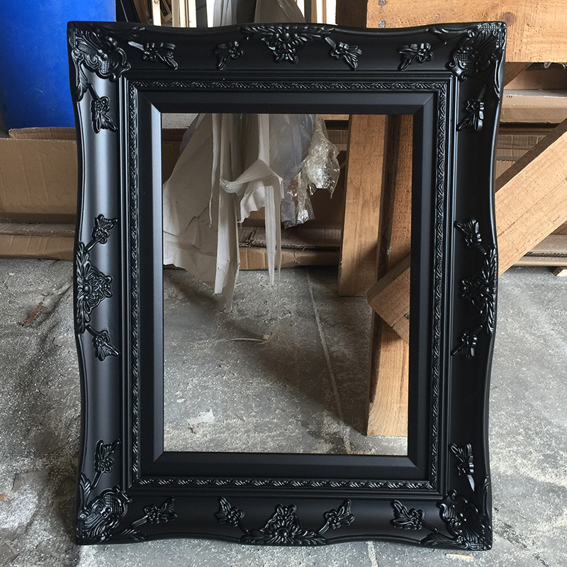 FM-01321 Black Rectangle Frame in Embossed Style Width-9cm