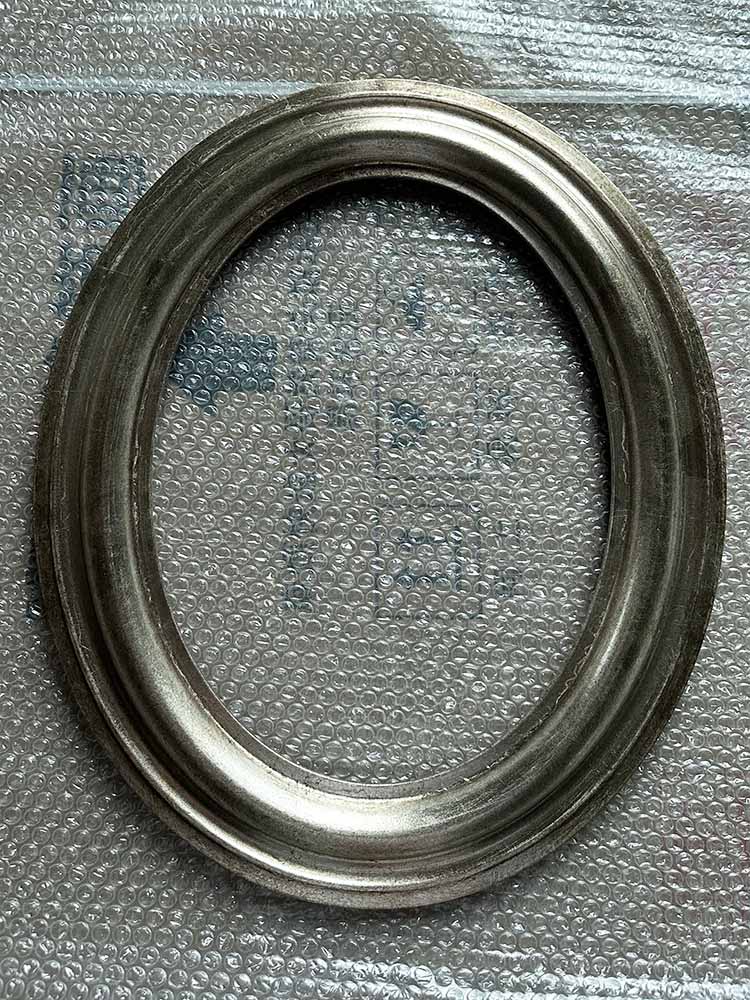 FM-48861 Champagne Silver Oval Frame in Simple Style Width-7cm