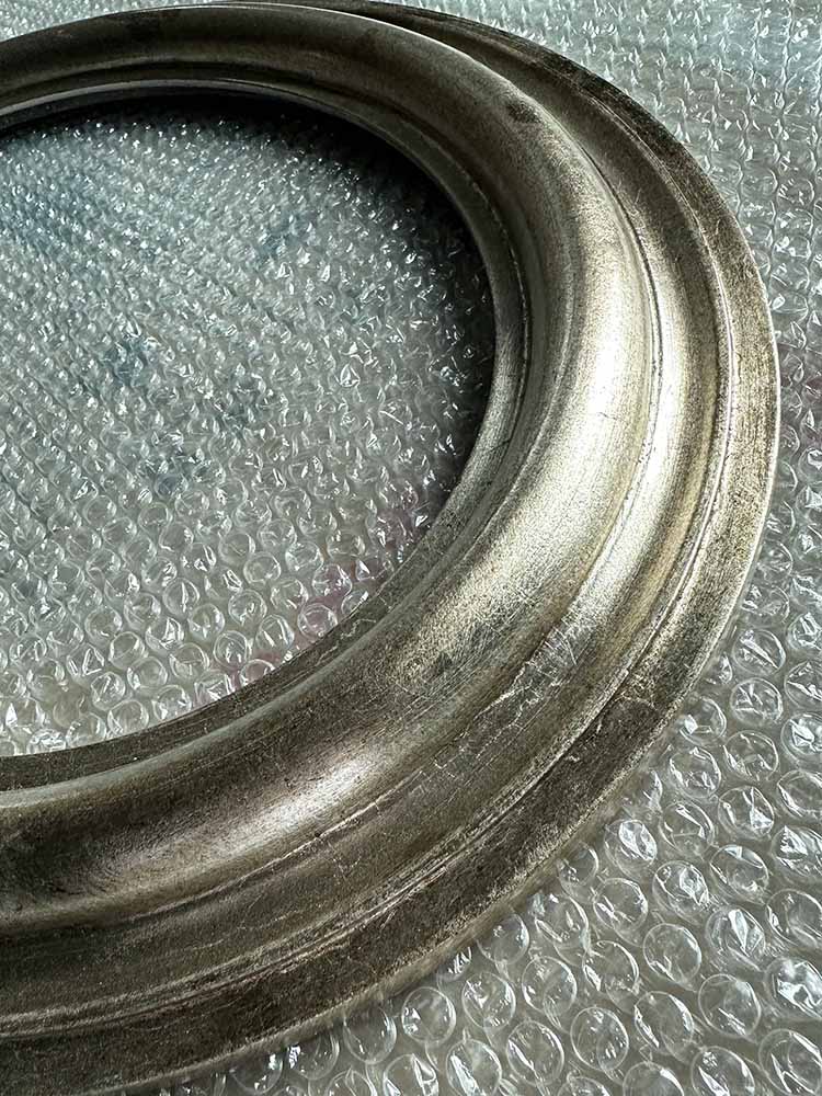 FM-48861 Champagne Silver Oval Frame in Simple Style Width-7cm