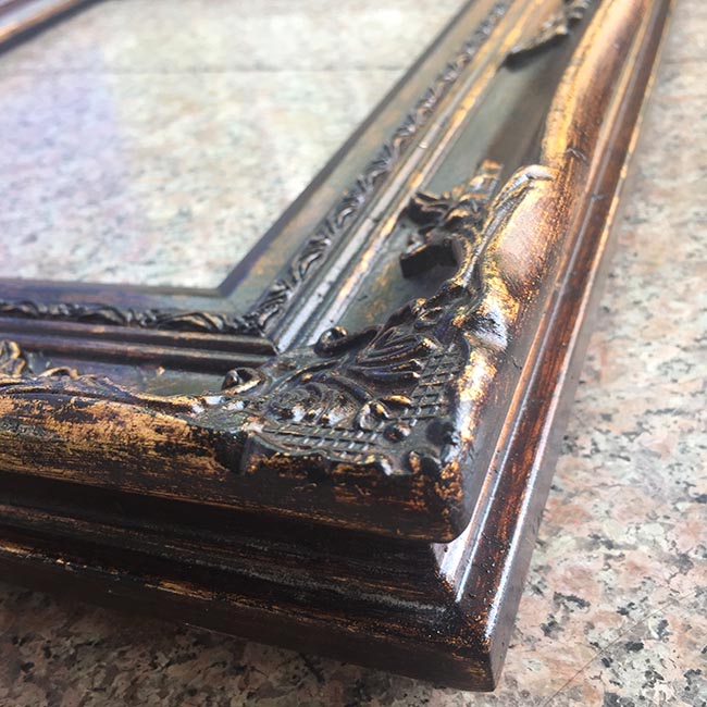 FM-08431 Gold Rectangle Frame in Embossed Style Width-7cm