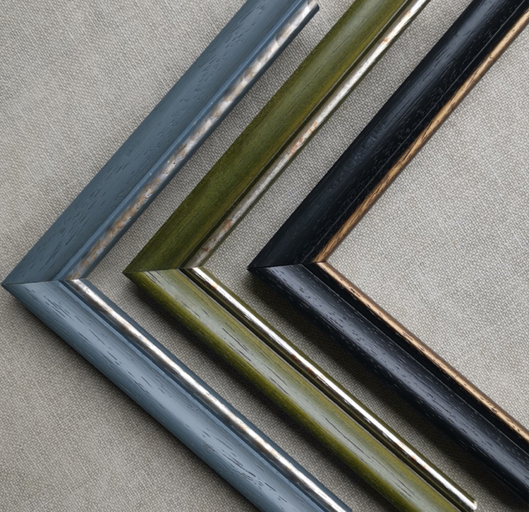 FM-01431 Blue Green Black Rectangle Frame in Simple Style Width-2.2cm