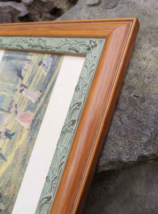 FM-04891 Muted Brown & ​Terracotta Brown Rectangle Frame in Simple Style Width-4.4cm