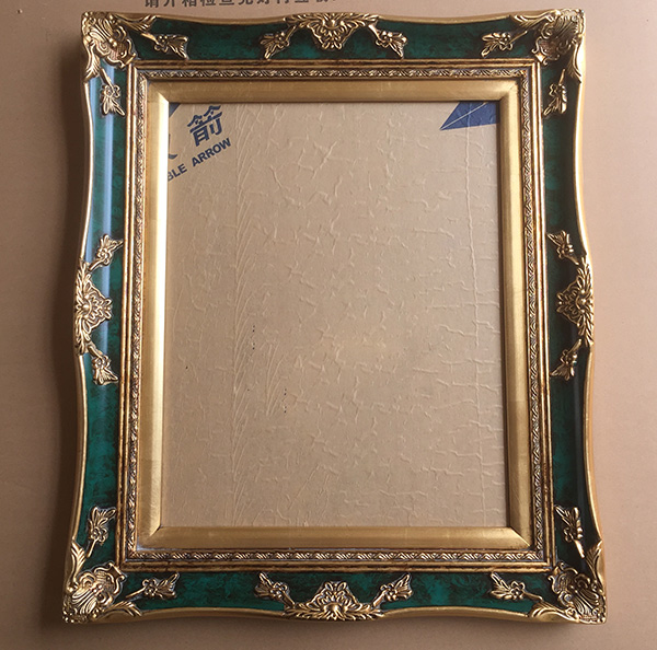 FM-14281 Gold Mix Green Rectangle Frame in Embossed Style Width-9cm