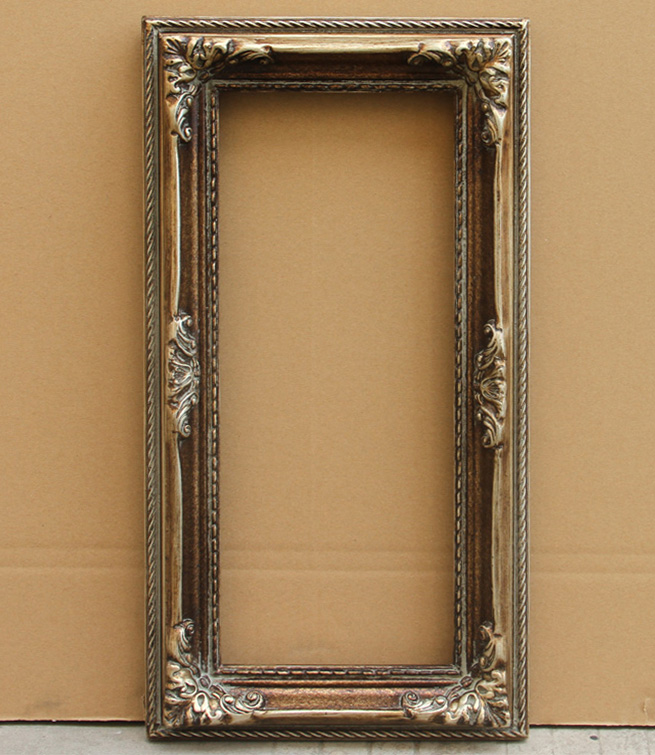 FM-18371 Gold Rectangle Frame in Embossed Style Width-5cm
