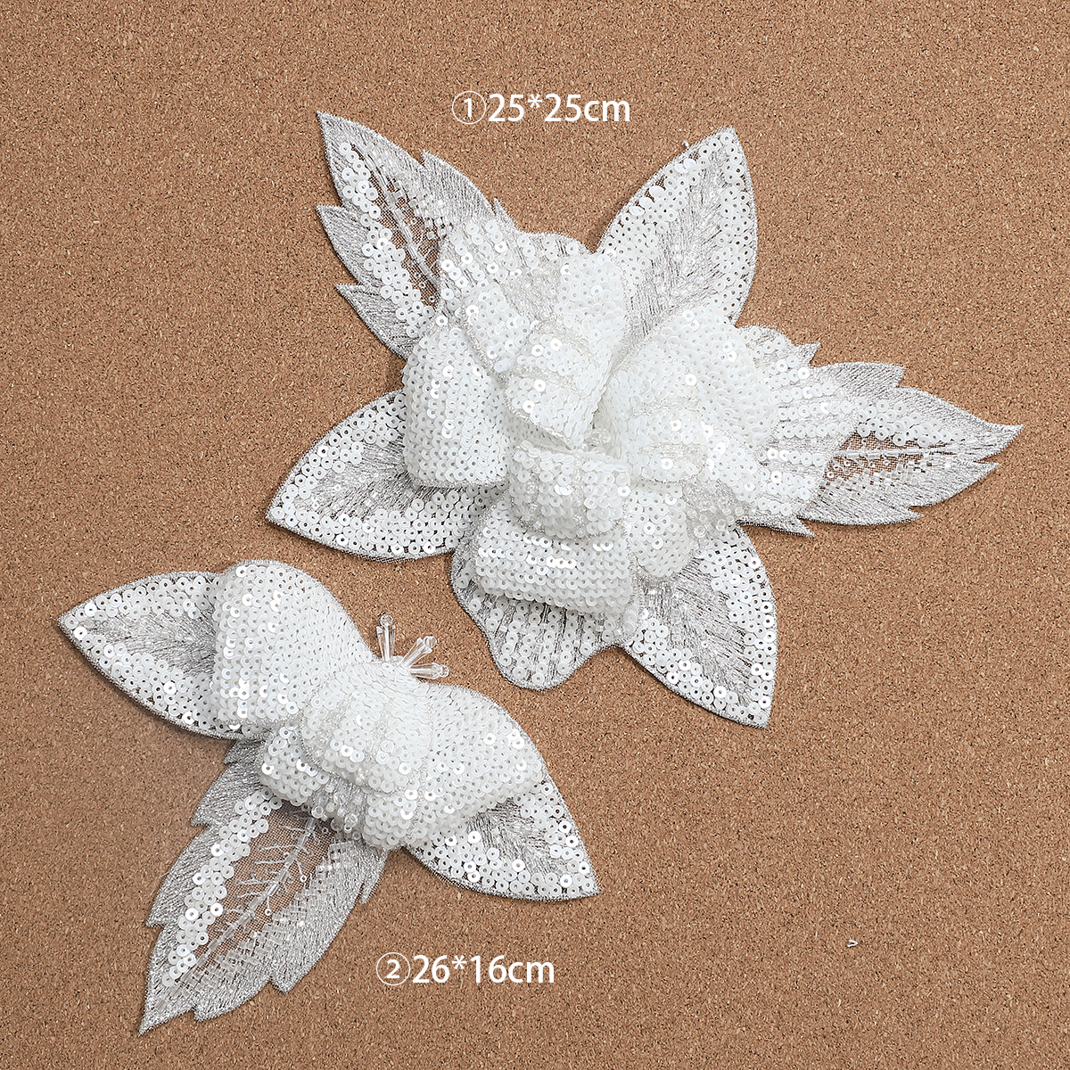 Yanzi 3d flower rhinestone sequin applique (YZDH023）