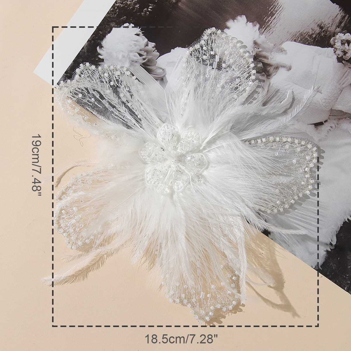 Yanzi Handmade 3d Flower Sequin Beads Applique(YZDH032)