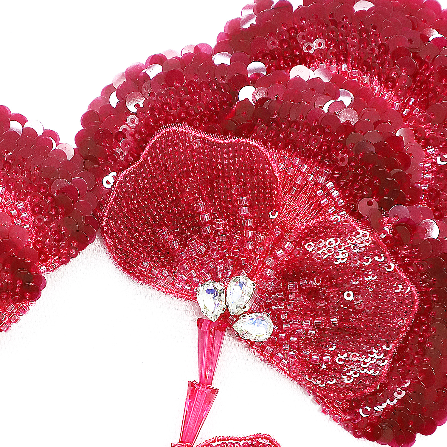 Yanzi Handmade 3d Flower Sequin Beads Applique for Dress Clothing Accessories (YZDH143）