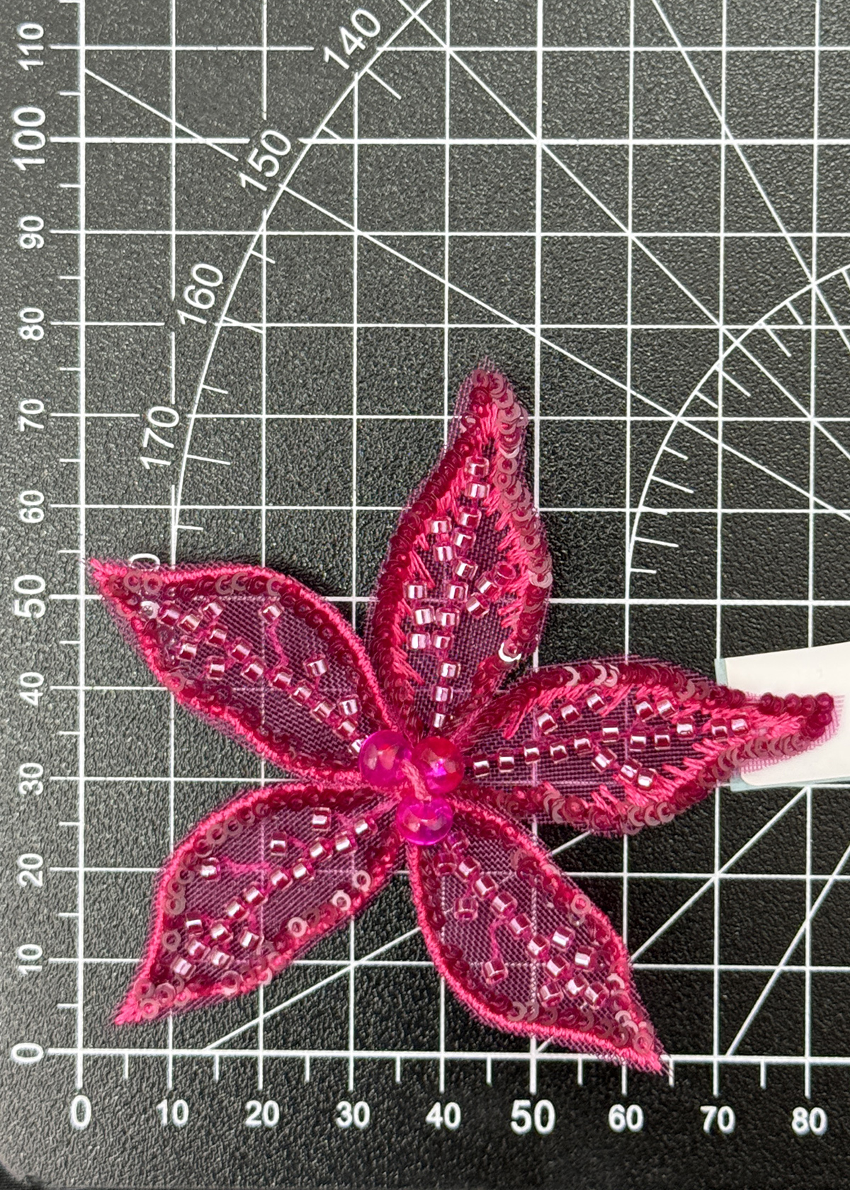 Yanzi Handmade 3d Flower Sequin Beads Applique(YZX251)