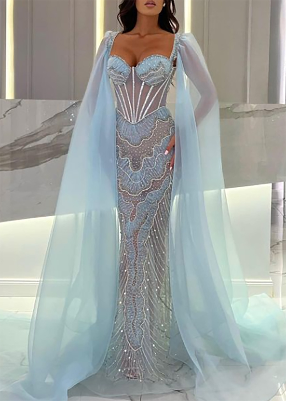 Yanzi colorful beaded lace dress fabric (YZZX266）