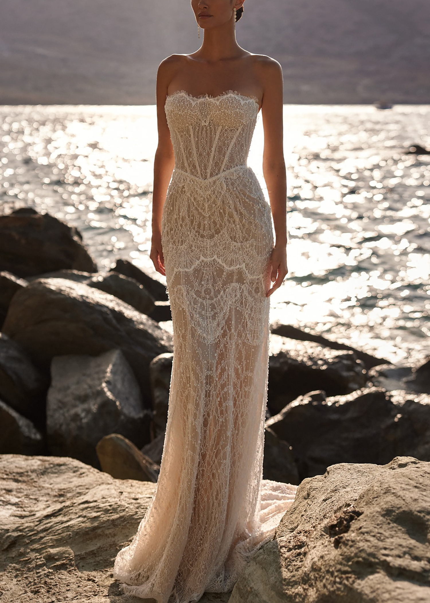 Yanzi eyelash lace with bead embroidery bridal wedding fabric lace (YZZX890+L91273)