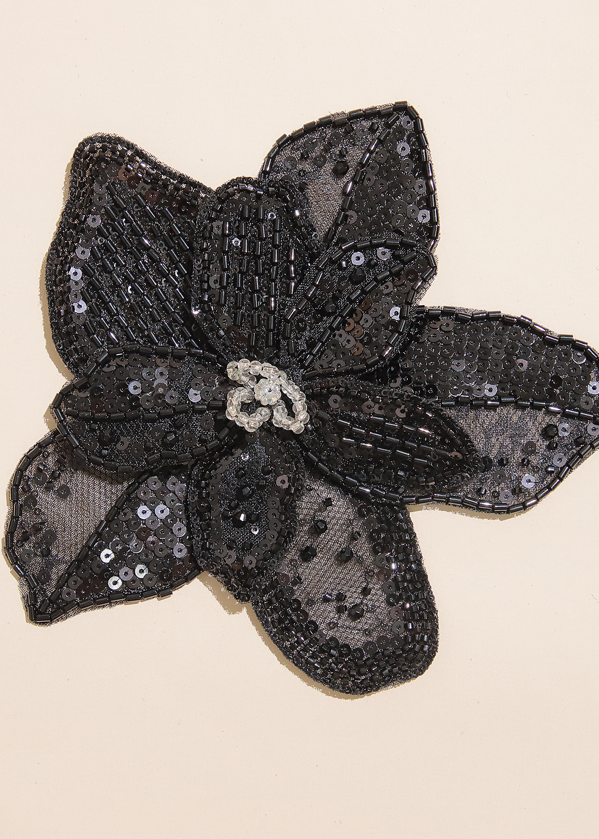 Yanzi Handmade 3d Flower Sequin Beads Applique(YZX108)