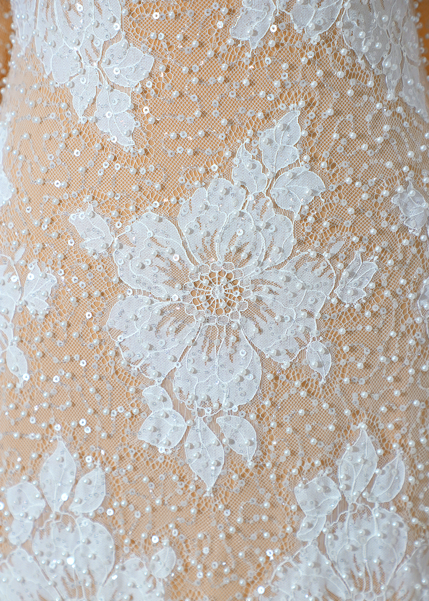 Yanzi eyelash lace with bead embroidery bridal wedding fabric lace (YZZX899+L18170)