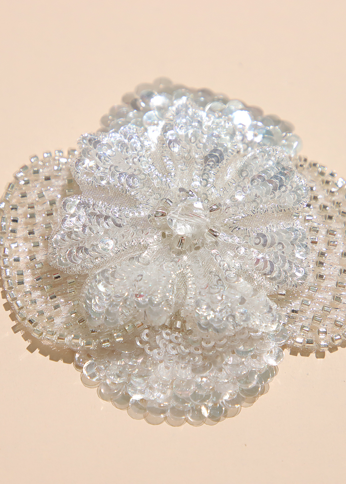 Yanzi Handmade 3d Flower Sequin Beads Applique(YZX122)