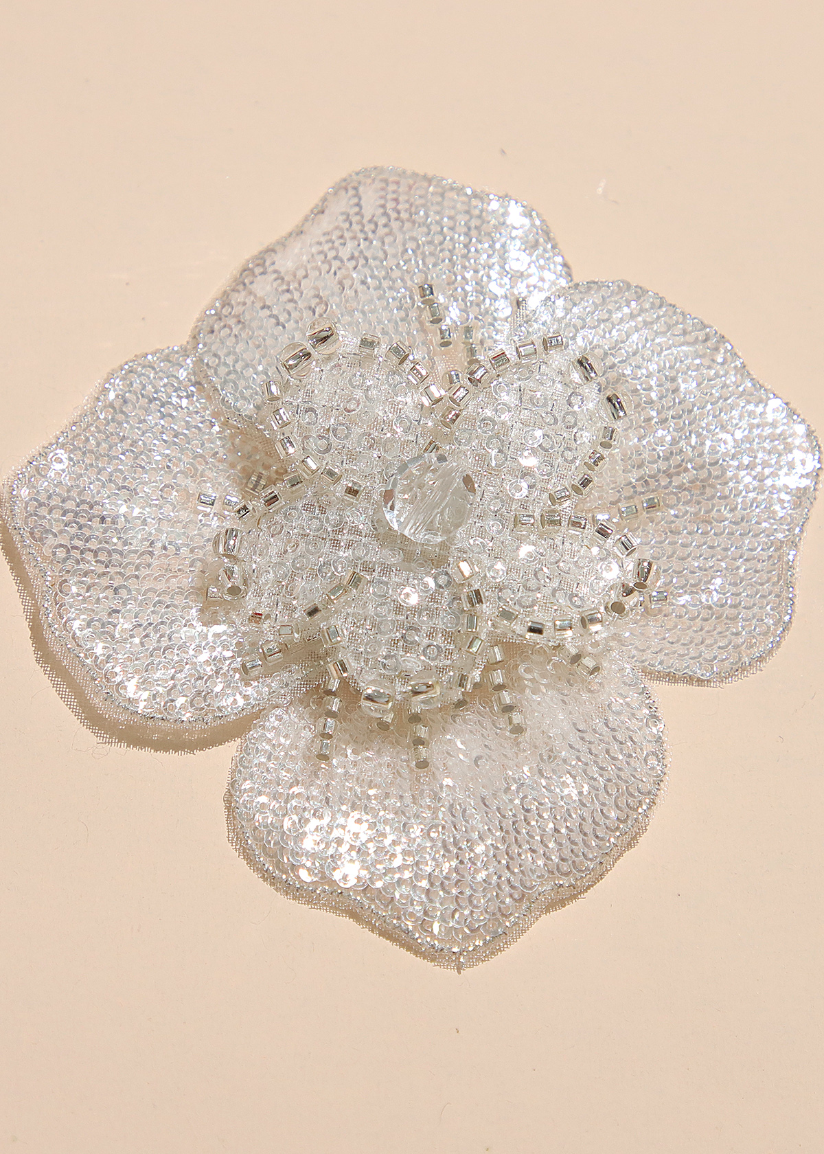 Yanzi Handmade 3d Flower Sequin Beads Applique(YZX123)