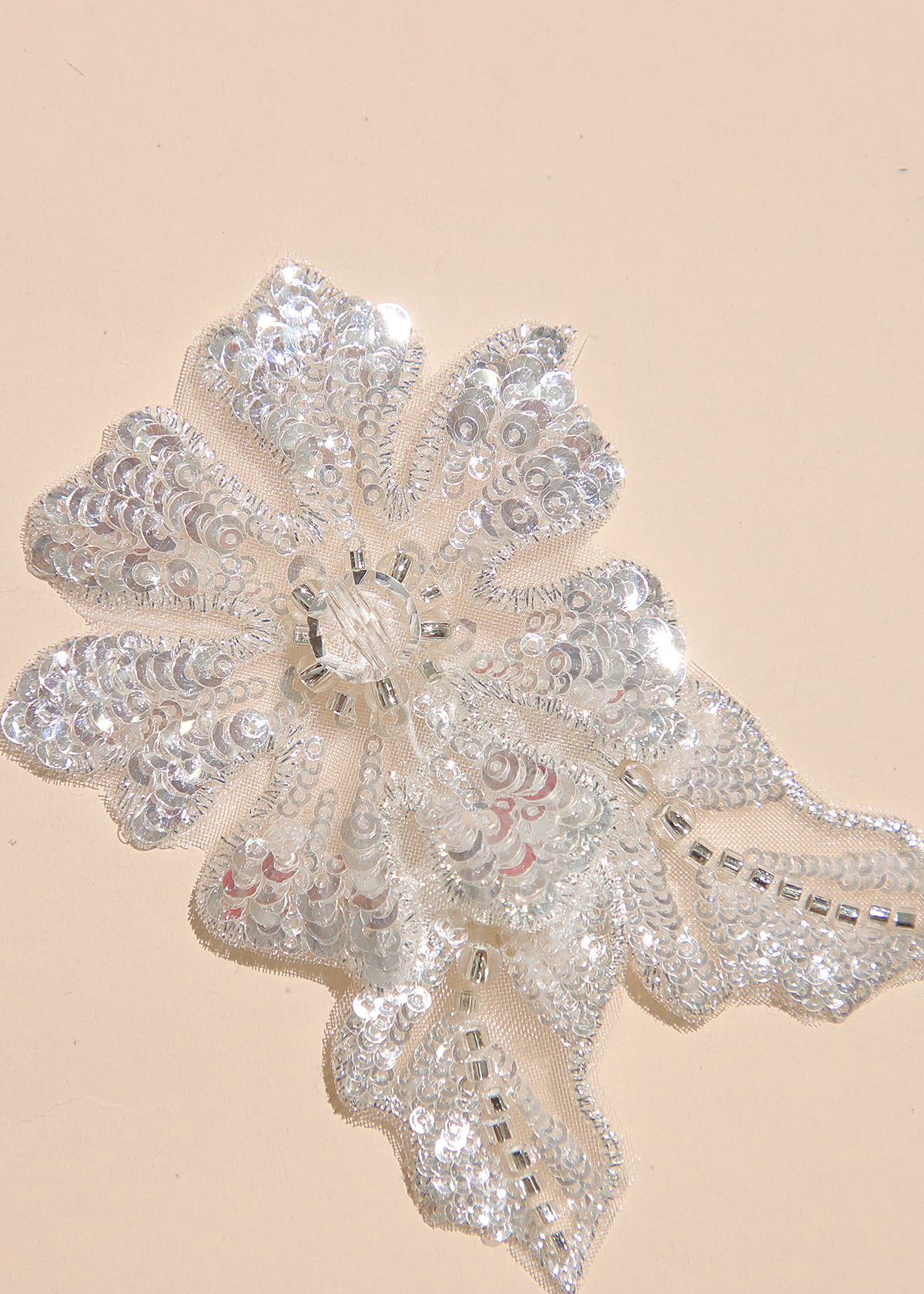 Yanzi Handmade 3d Flower Sequin Beads Applique(YZX118)