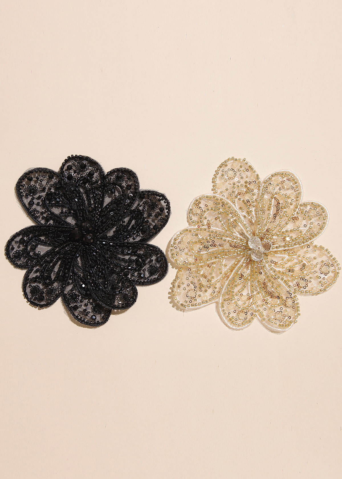 Yanzi Handmade 3d Flower Sequin Beads Applique(YZX128)