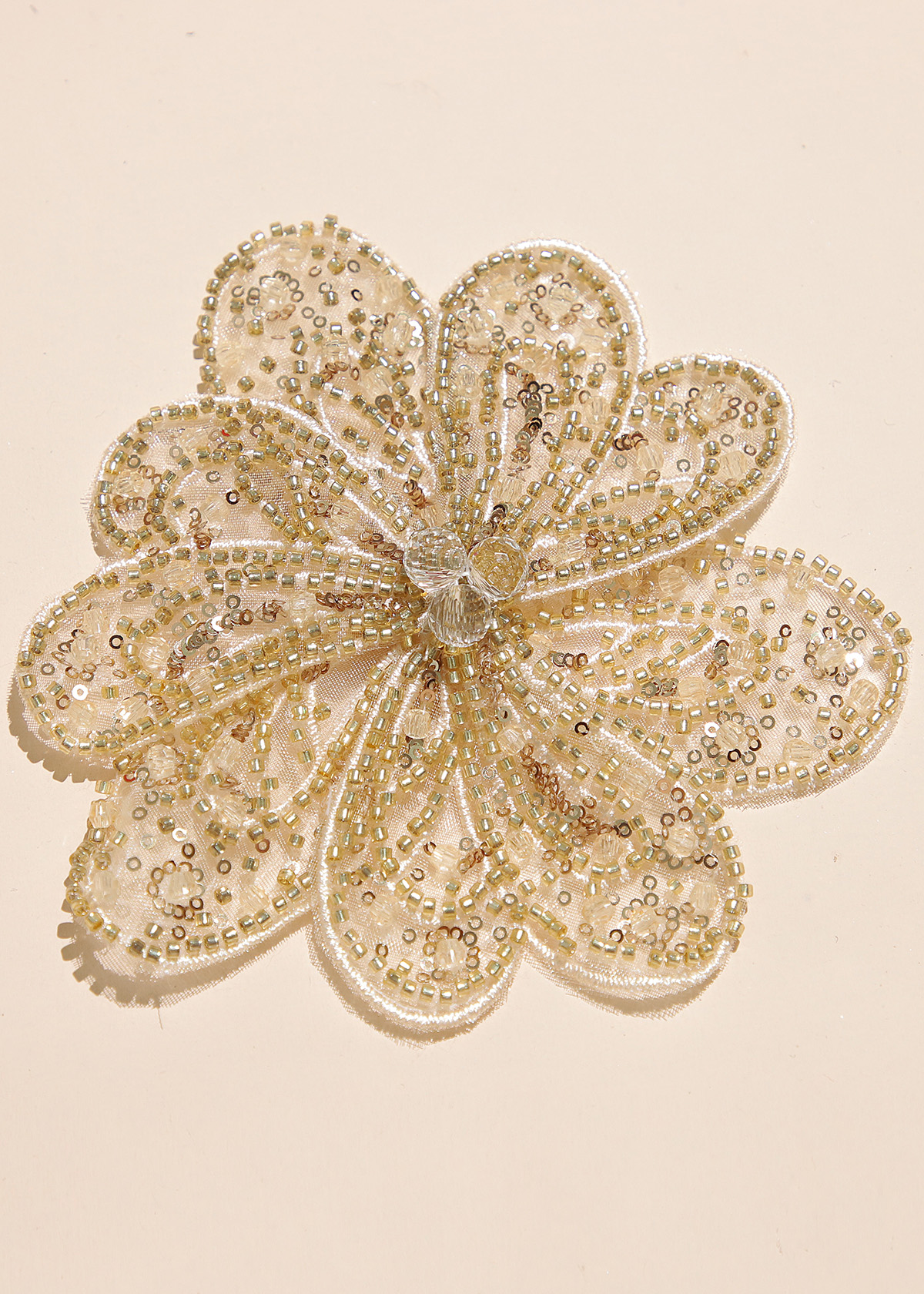 Yanzi Handmade 3d Flower Sequin Beads Applique(YZX128)