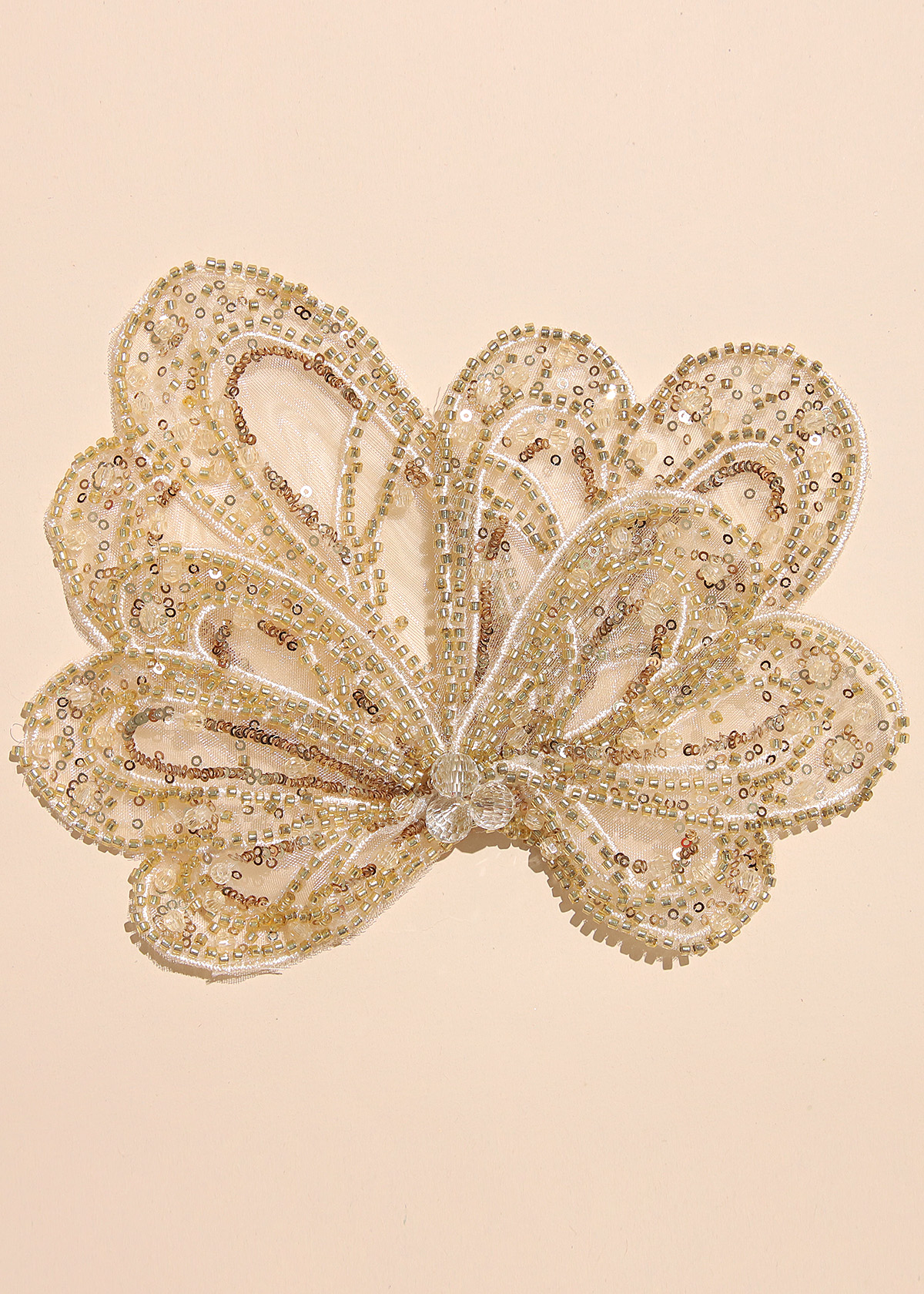 Yanzi Handmade 3d Flower Sequin Beads Applique(YZX127)