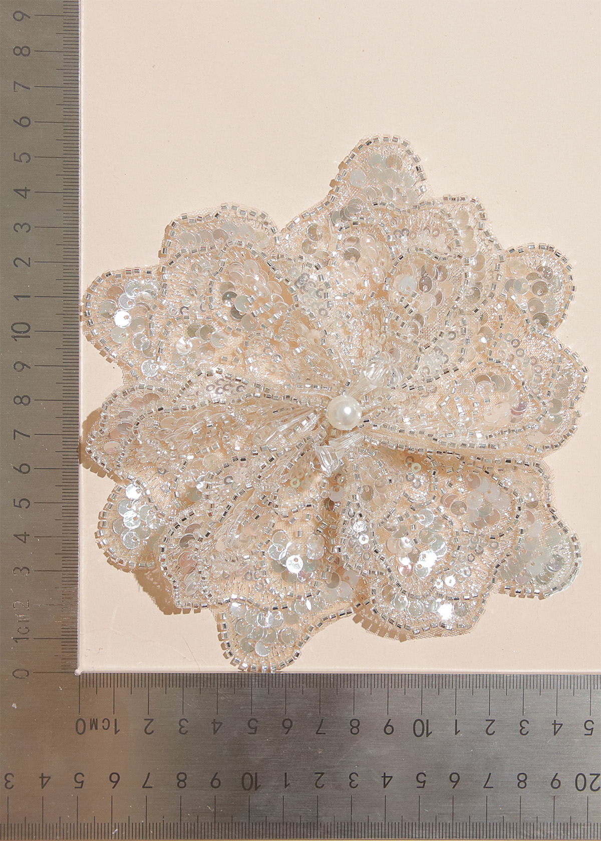 Yanzi Handmade 3d Flower Sequin Beads Applique(YZX126)