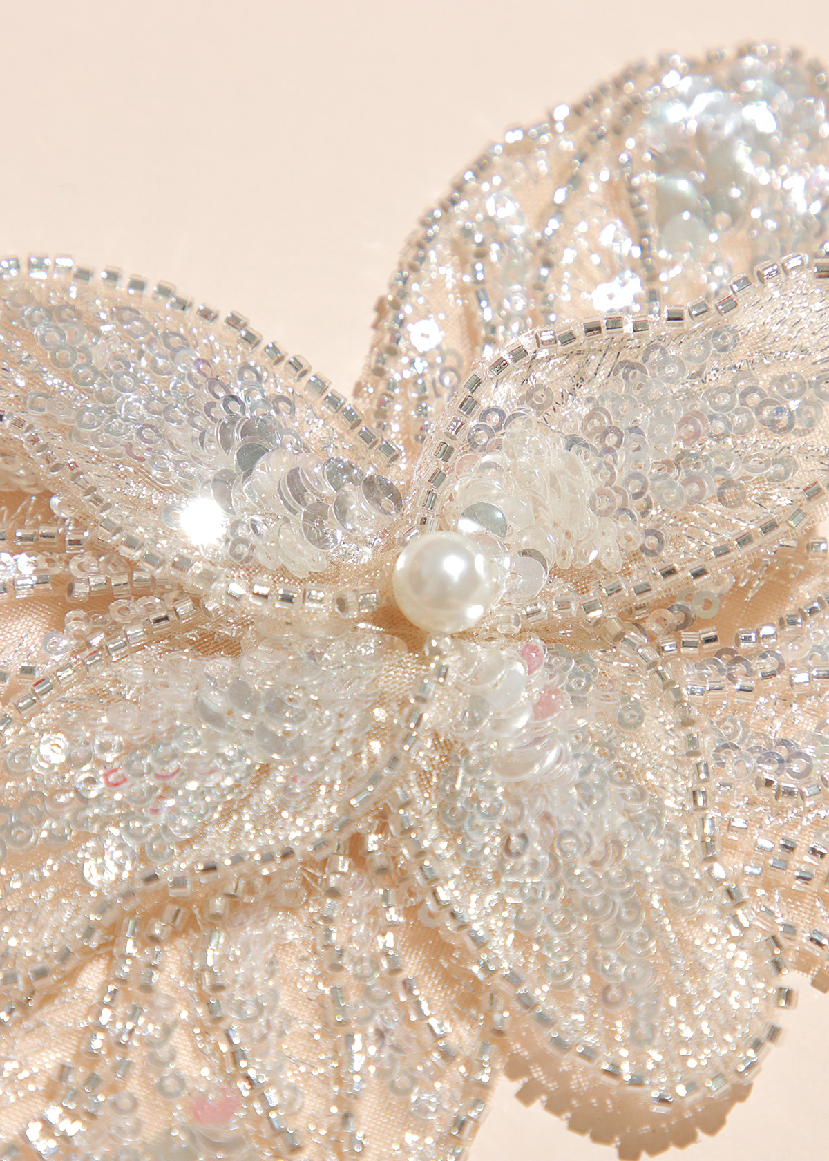 Yanzi Handmade 3d Flower Sequin Beads Applique(YZX125)