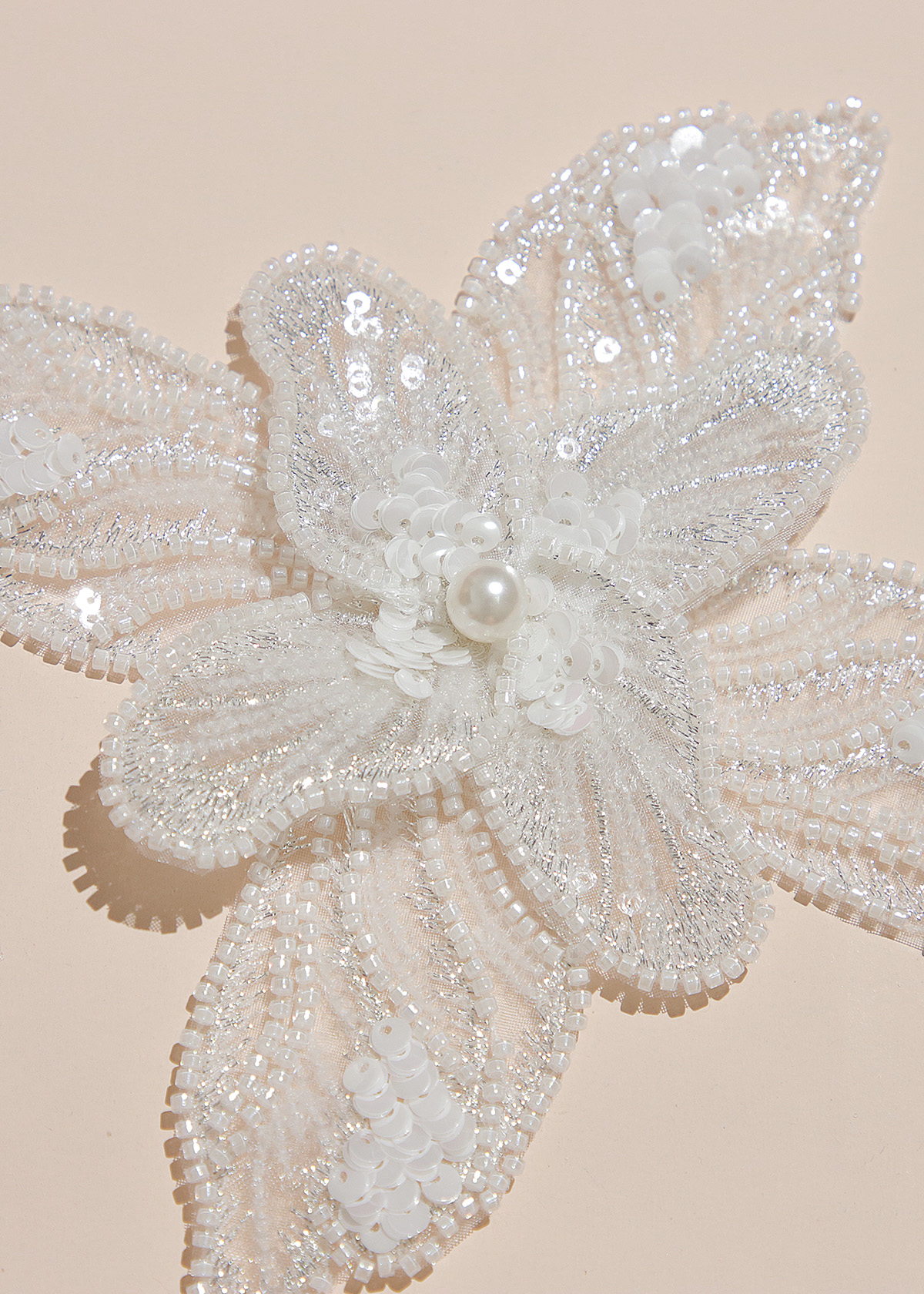 Yanzi Handmade 3d Flower Sequin Beads Applique(YZX125)