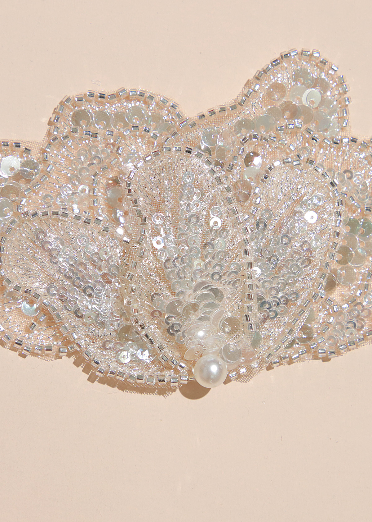 Yanzi Handmade 3d Flower Sequin Beads Applique(YZX124)