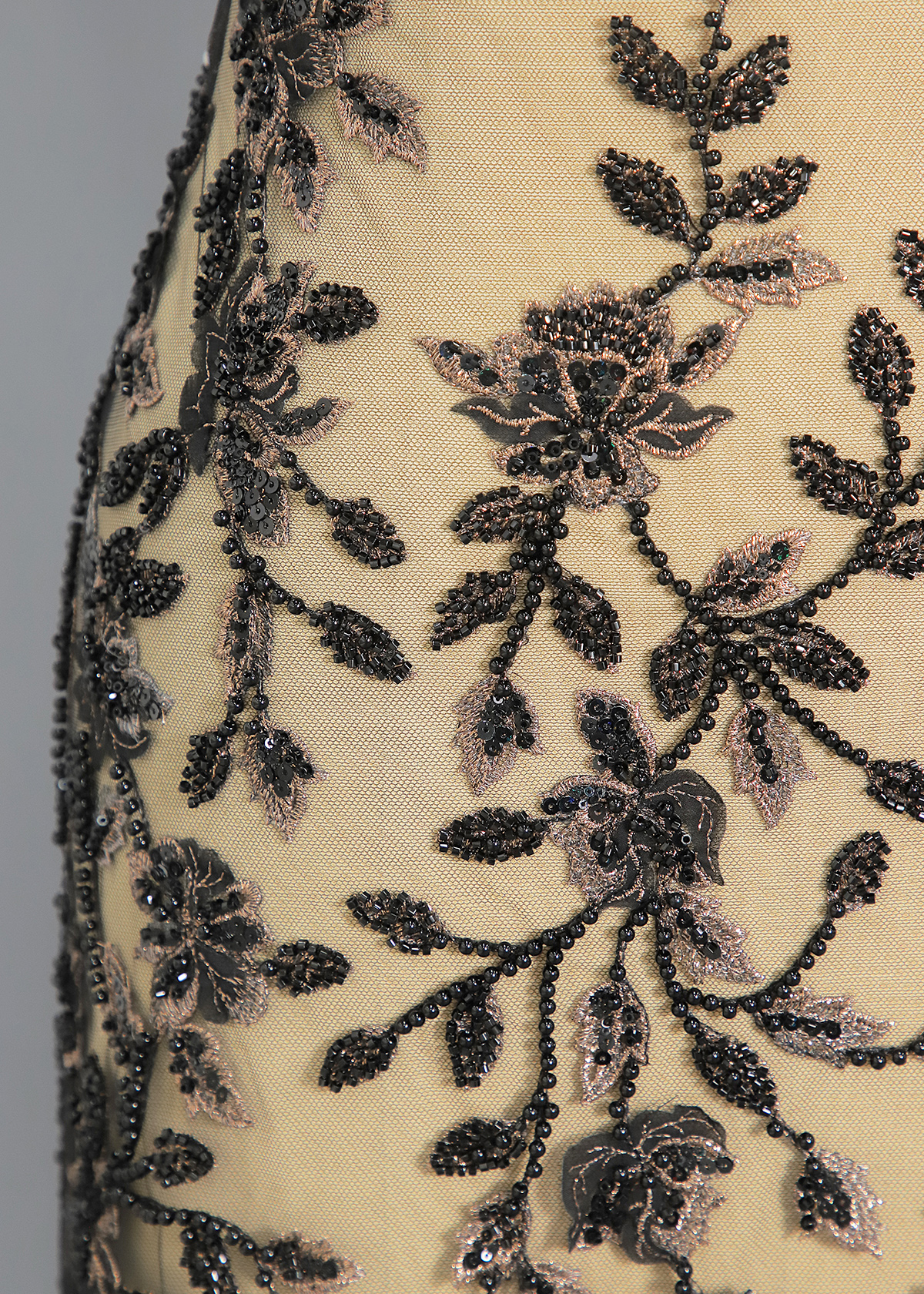 Yanzi colorful beaded lace dress fabric (YZZX358-1）