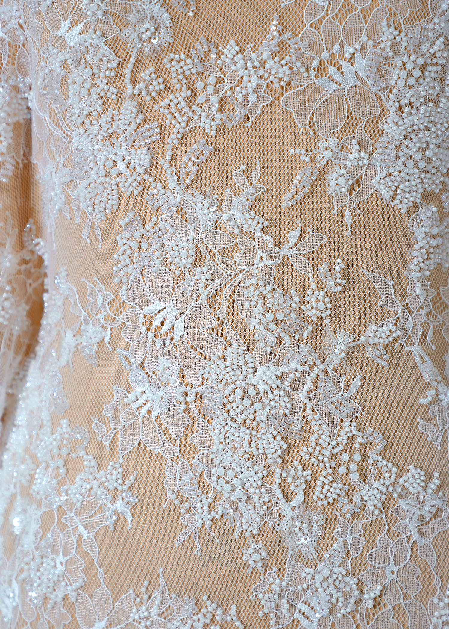 Yanzi eyelash lace with bead embroidery bridal wedding fabric lace (YZZX891+L9206)