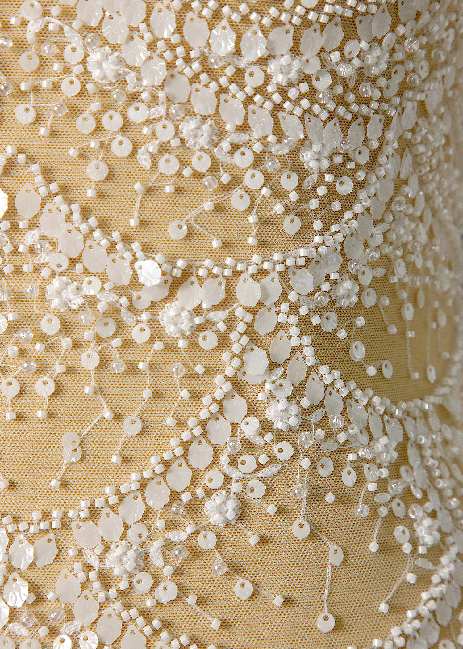 Yanzi bridal fabric luxury embroidery beads sequins lace (YZZX1013)