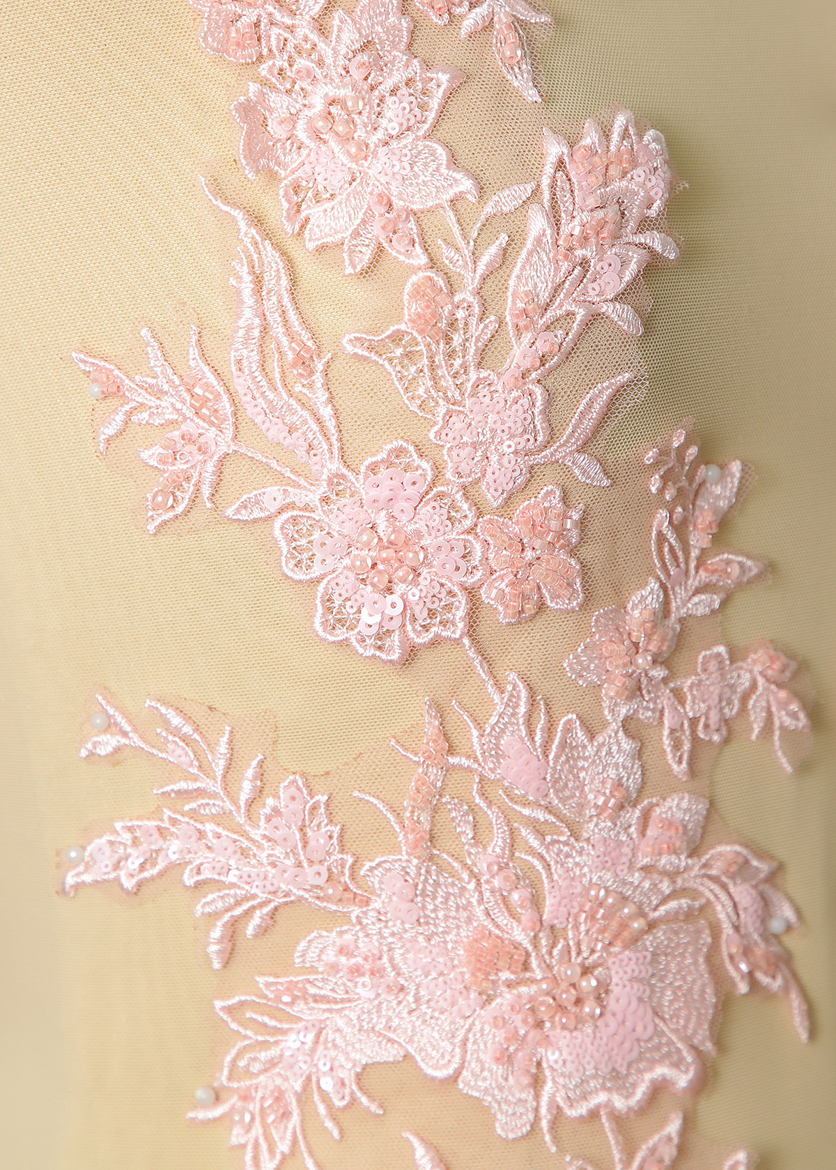 Yanzi beaded sequin embroidery applique floral (YZOH201)
