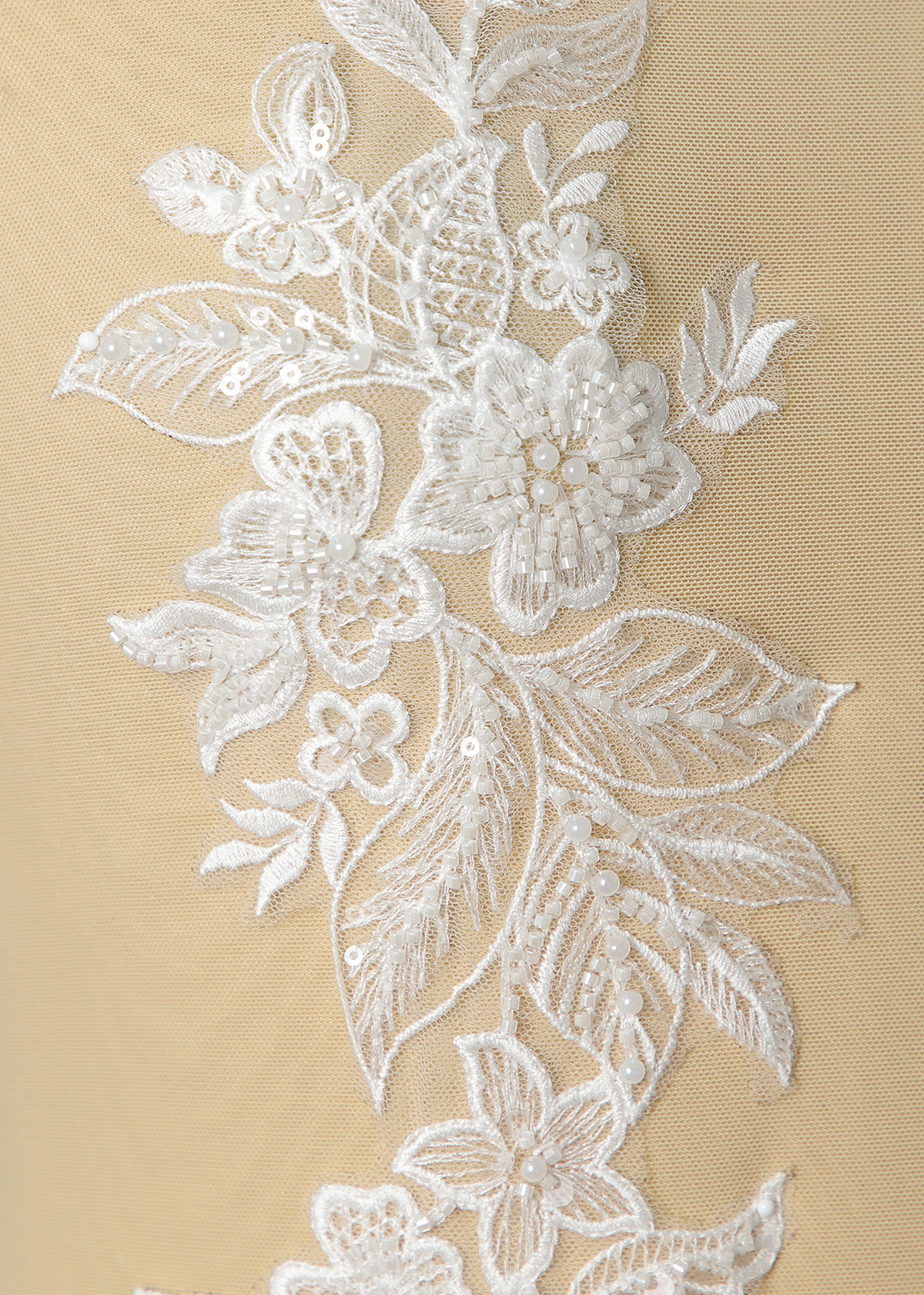 Yanzi beaded sequin embroidery applique floral (YZOH193)