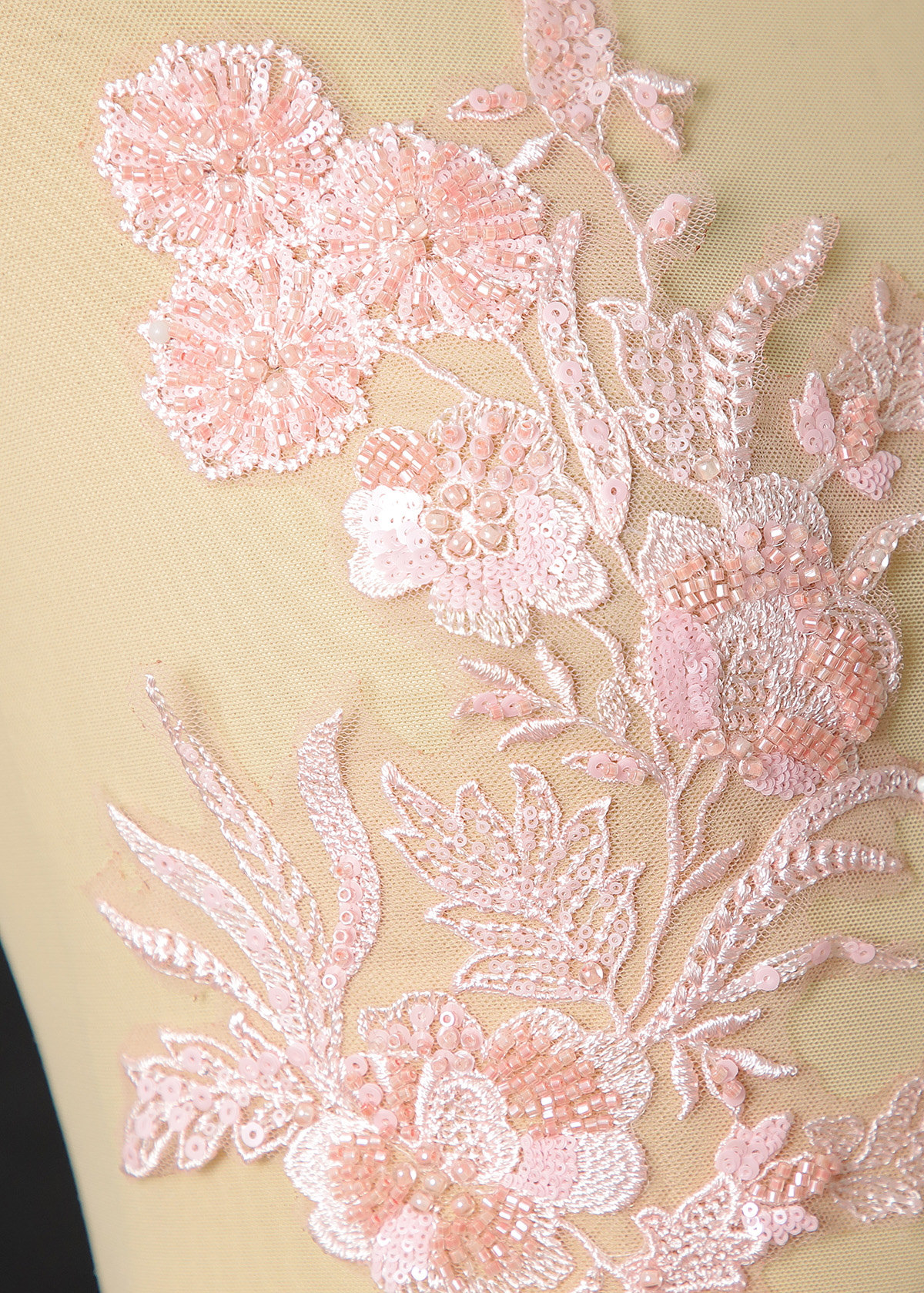 Yanzi beaded sequin embroidery applique floral (YZOH199)