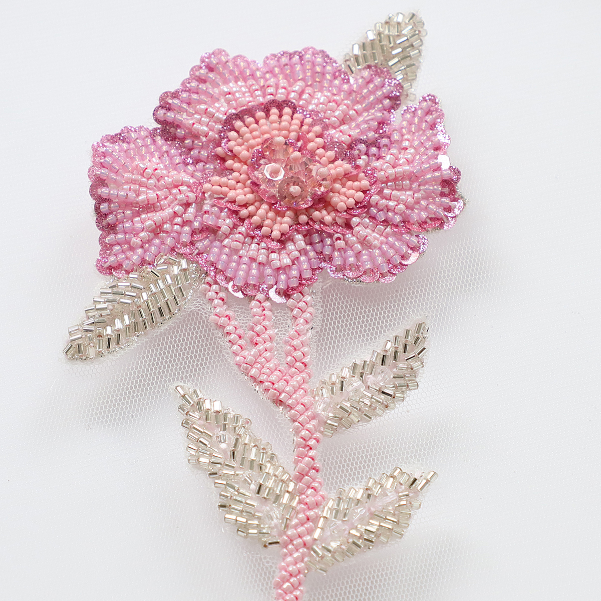 Yanzi Handmade 3d Flower Sequin Beads Applique(YZDH103)