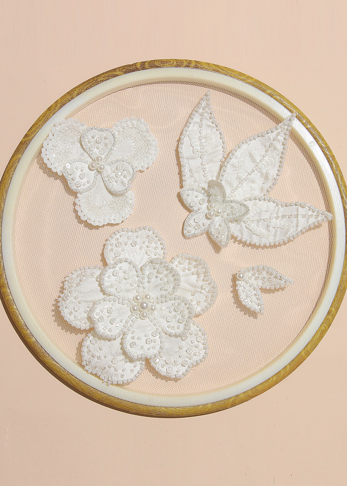 Yanzi Handmade 3d Flower Sequin Beads Applique(YZX169)