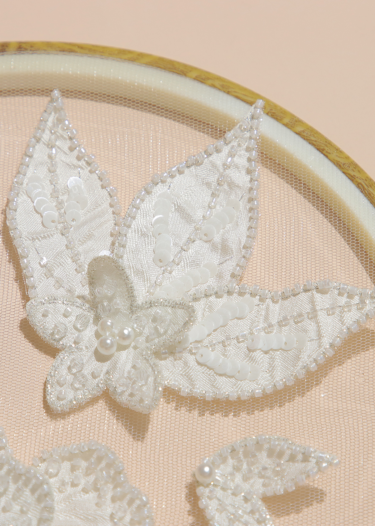 Yanzi Handmade 3d Flower Sequin Beads Applique(YZX169)