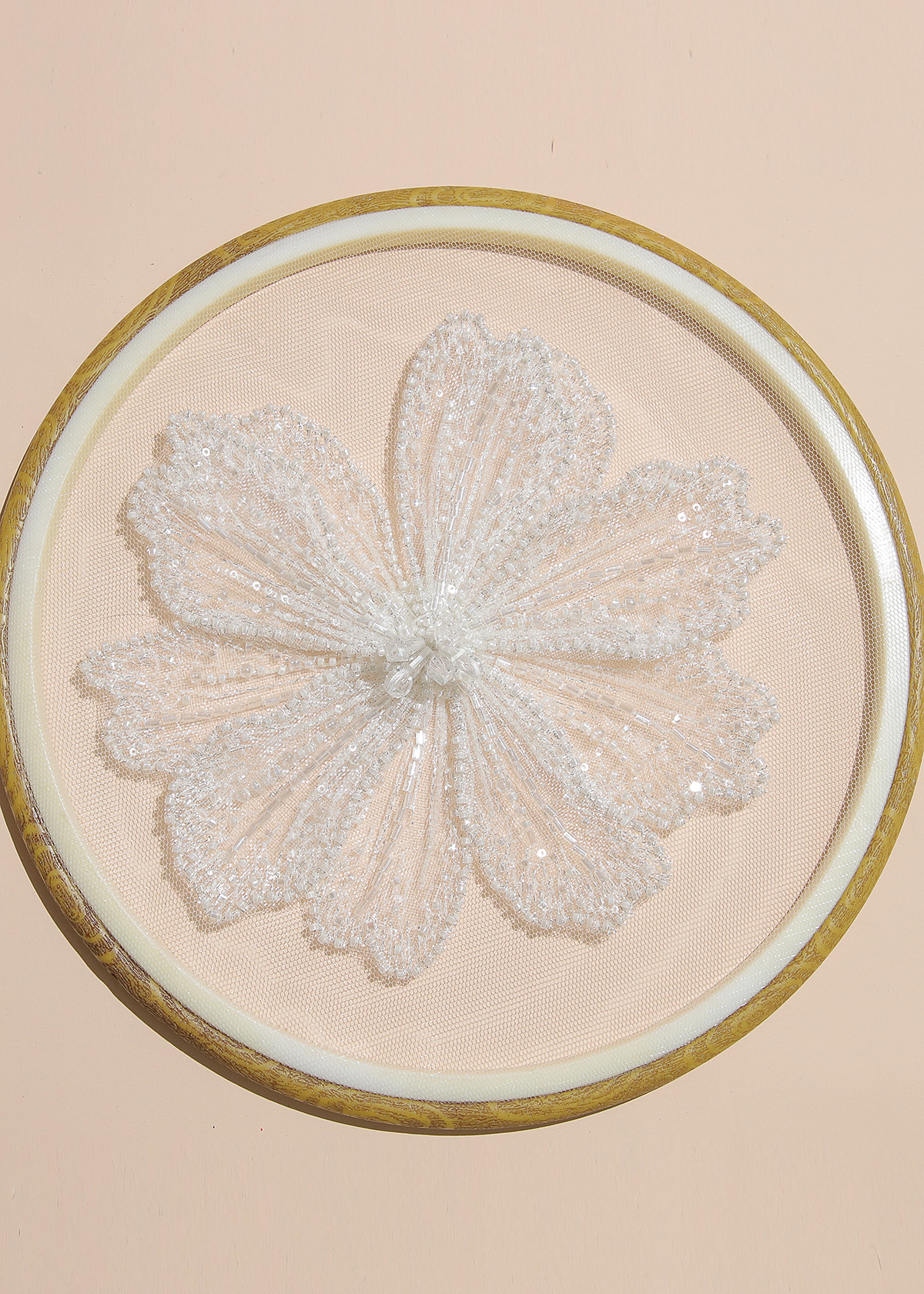 Yanzi Handmade 3d Flower Sequin Beads Applique(YZX145)