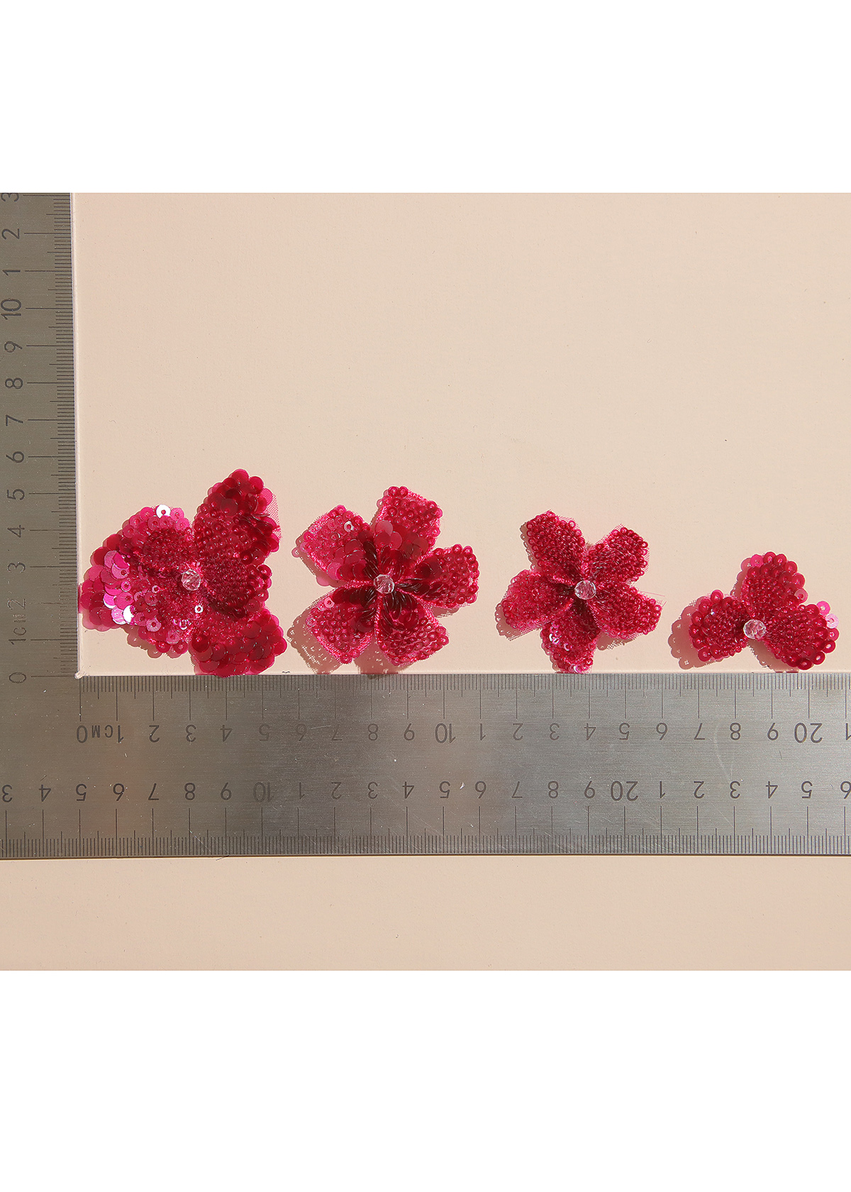 Yanzi Handmade 3d Flower Sequin Beads Applique(YZX154)