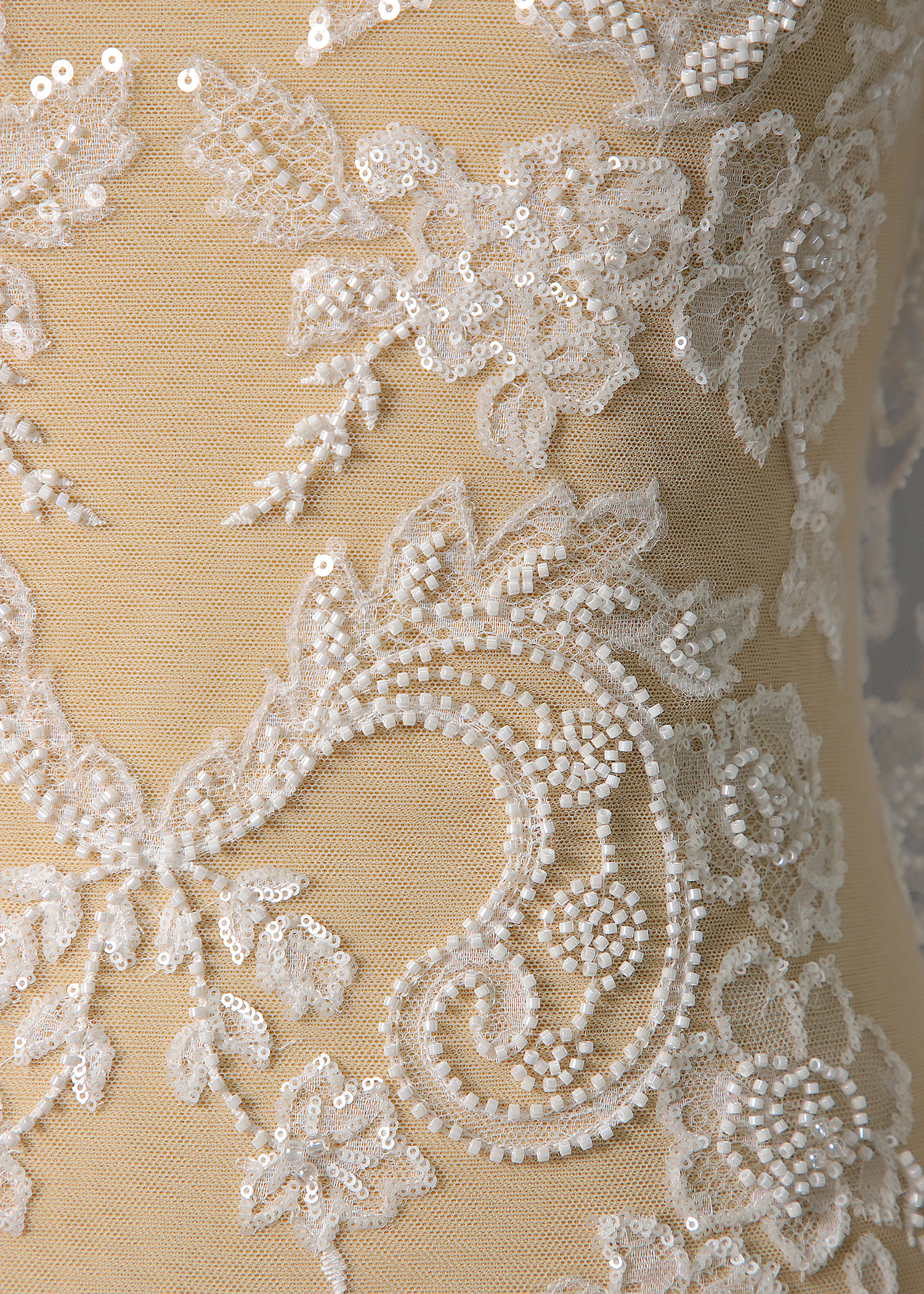 Yanzi bridal fabric luxury embroidery beads sequins lace (YZZX1022)