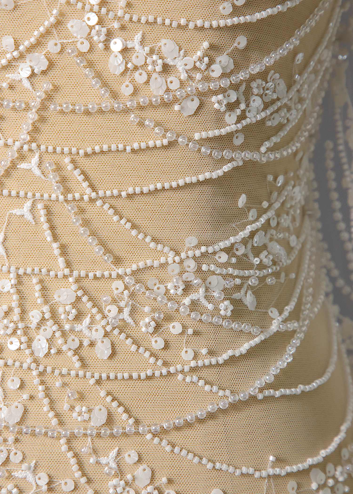 Yanzi bridal fabric luxury embroidery beads sequins lace (YZZX1020)