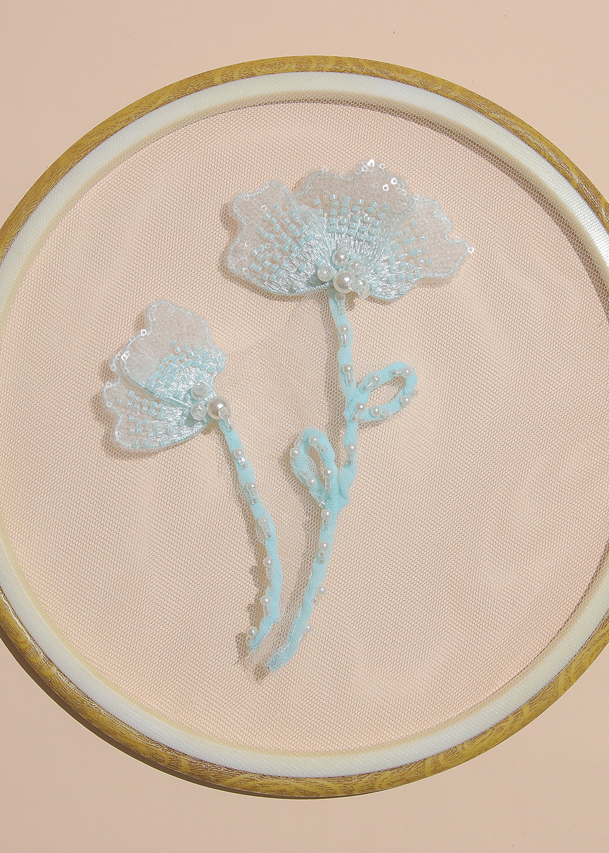 Yanzi Handmade 3d Flower Sequin Beads Applique(YZX162)