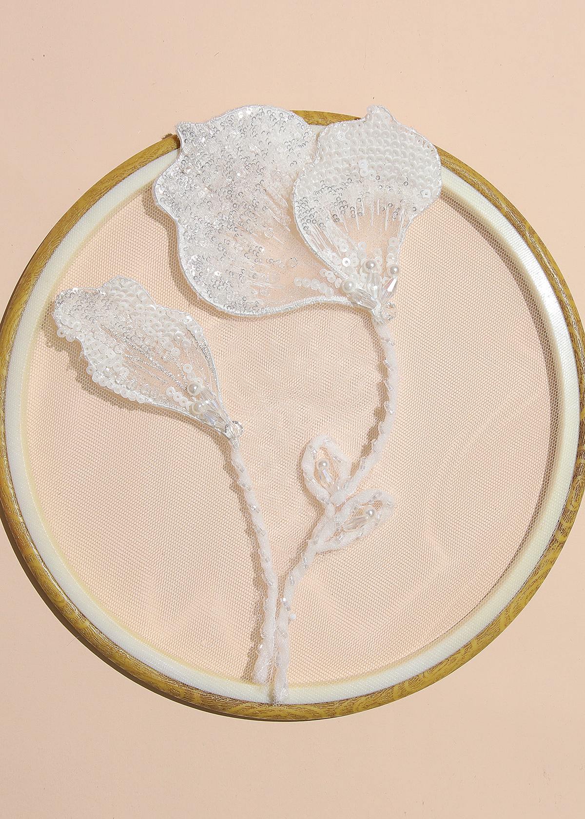 Yanzi Handmade 3d Flower Sequin Beads Applique(YZX161)
