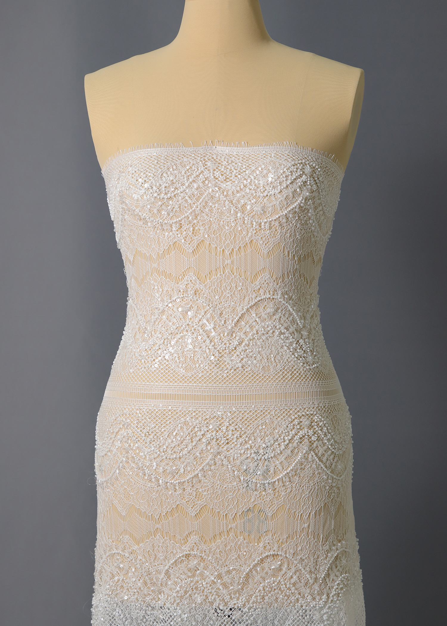 Yanzi floral beaded sequin embroidered lace (YZZX1019)