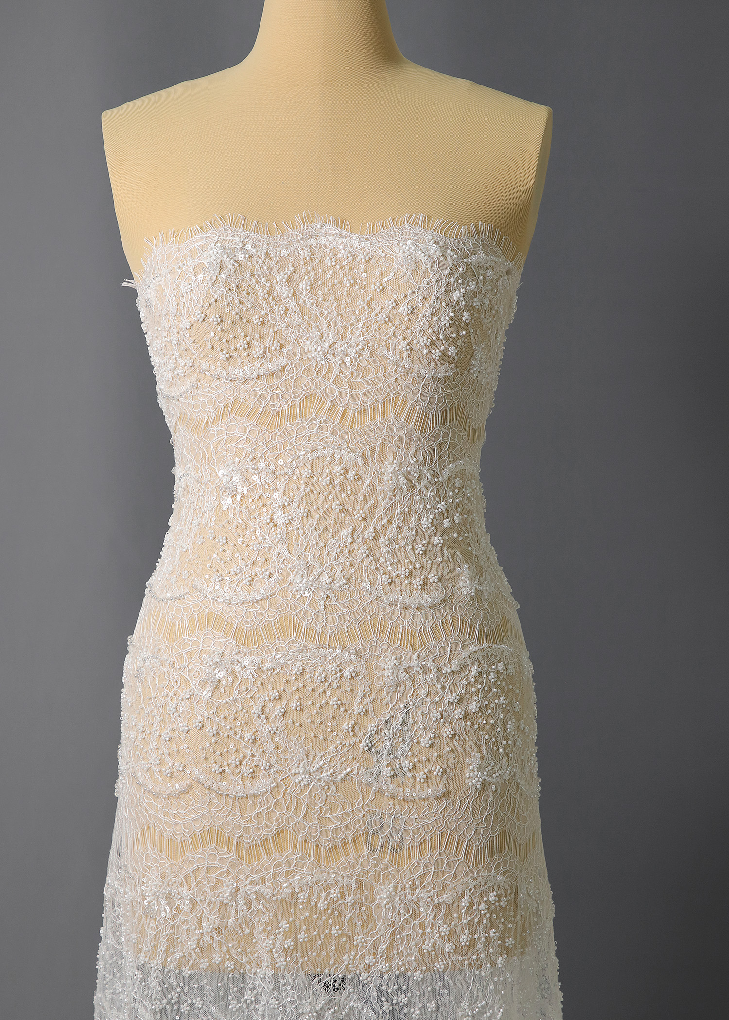 Yanzi floral beaded sequin embroidered lace (YZZX1018)