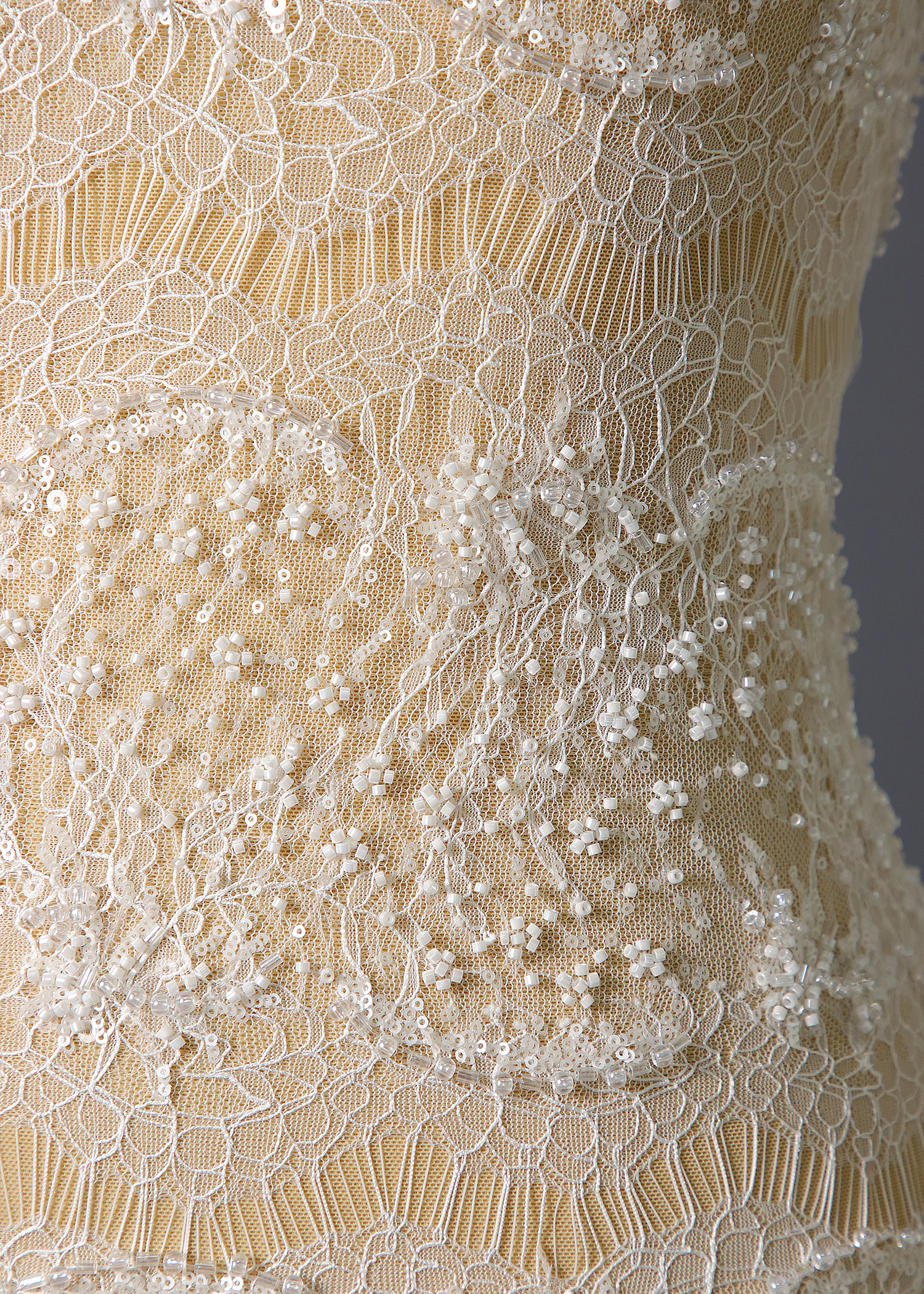 Yanzi floral beaded sequin embroidered lace (YZZX1018)