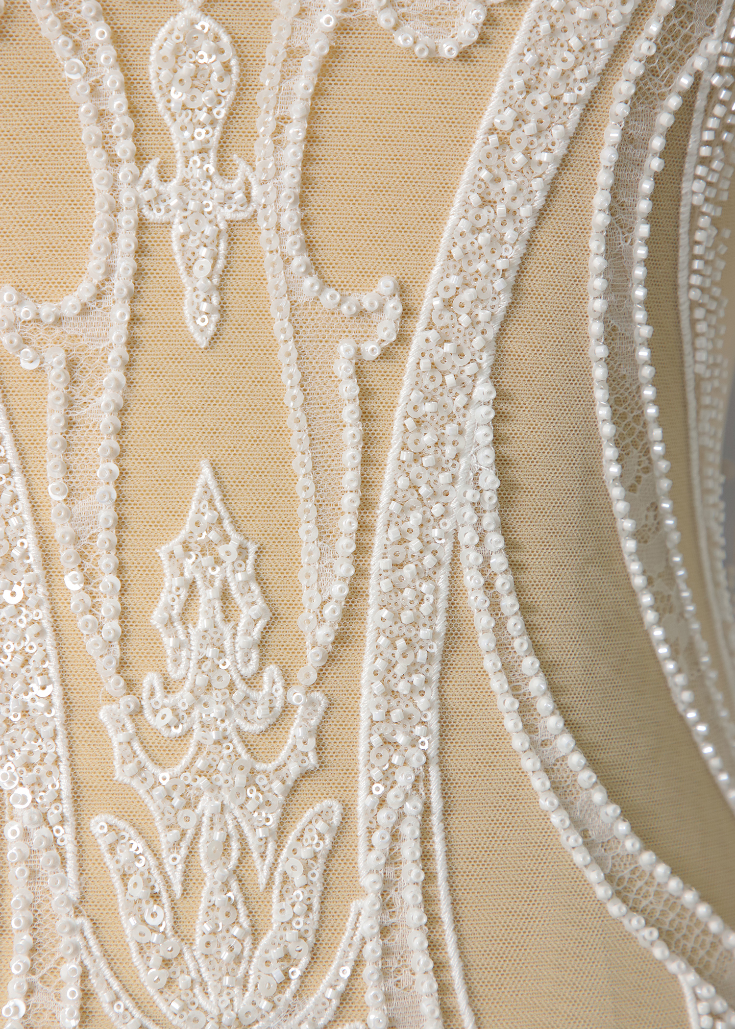 Yanzi bridal fabric luxury embroidery beads sequins lace (YZZX1024)