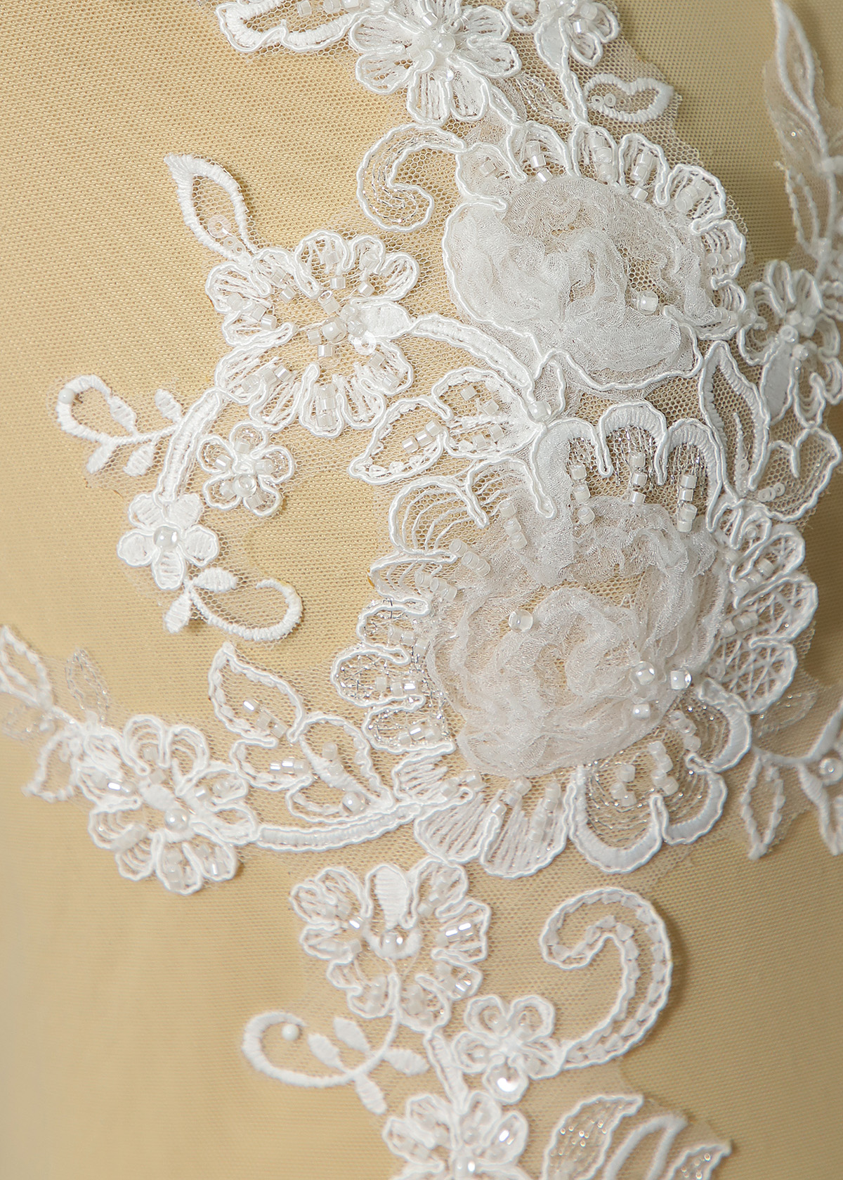 Yanzi beaded sequin embroidery applique floral (YZOH230)