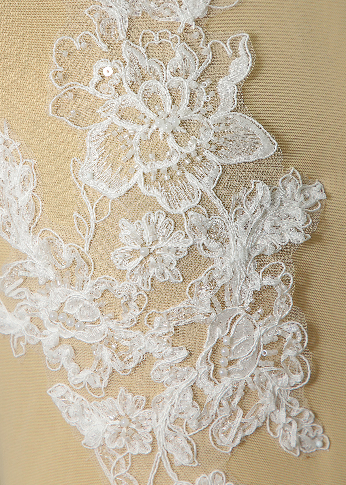 Yanzi beaded sequin embroidery applique floral (YZOH214)
