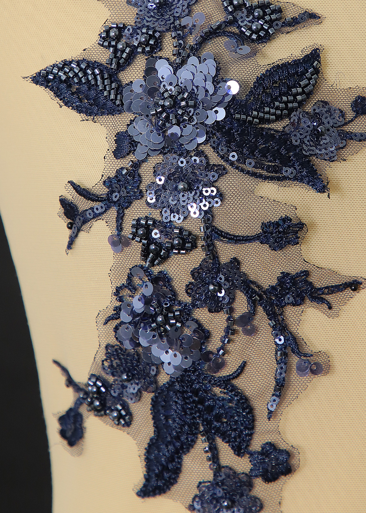 Yanzi beaded sequin embroidery applique floral (YZOH195)