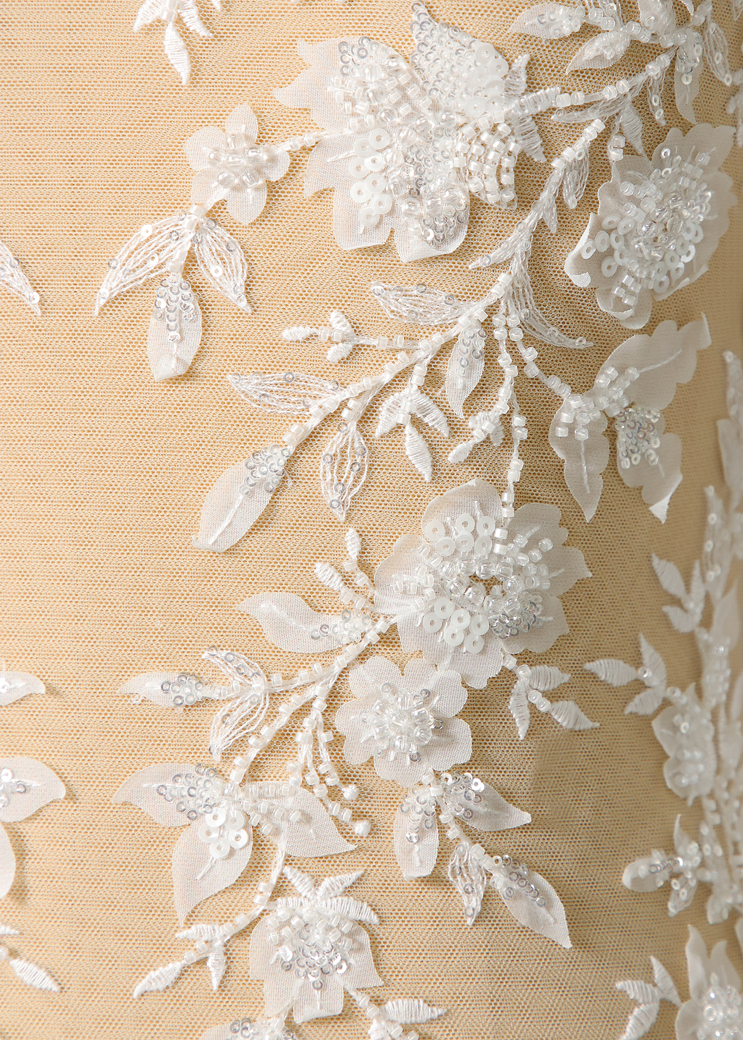 Yanzi floral Laser beaded sequin embroidered lace (YZZX449)